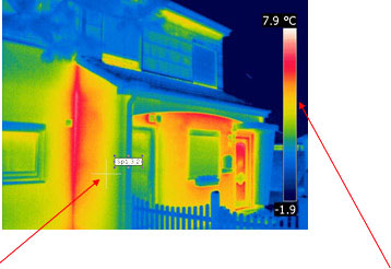 Thermografie am Beispiel eines Gebudes